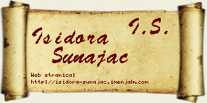 Isidora Sunajac vizit kartica